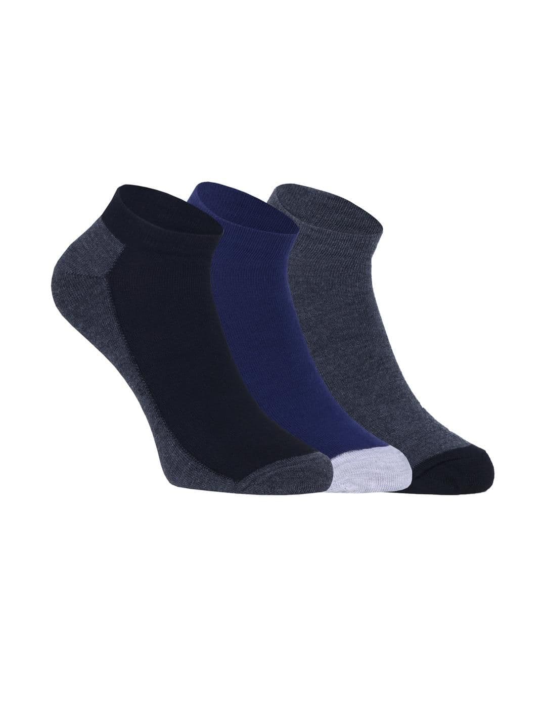 HEBTROCO Men Pack Of 3 Cotton Ankle Length Socks - view 1