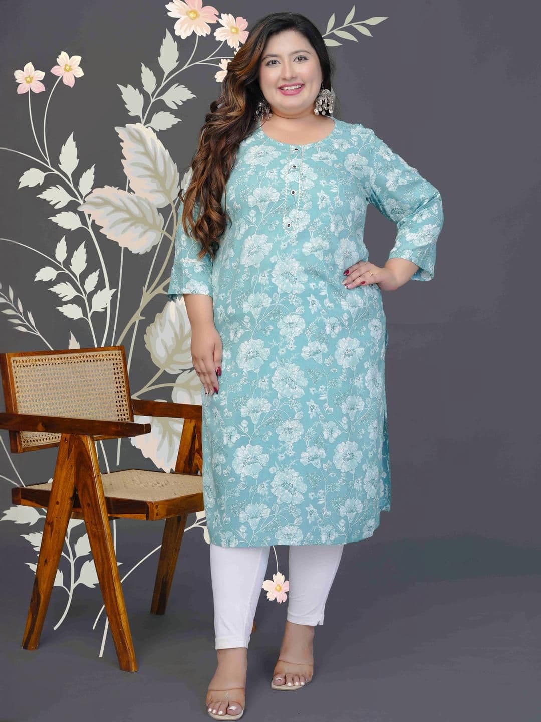 MEHKFAB Women Floral Printed Kurta - view 1