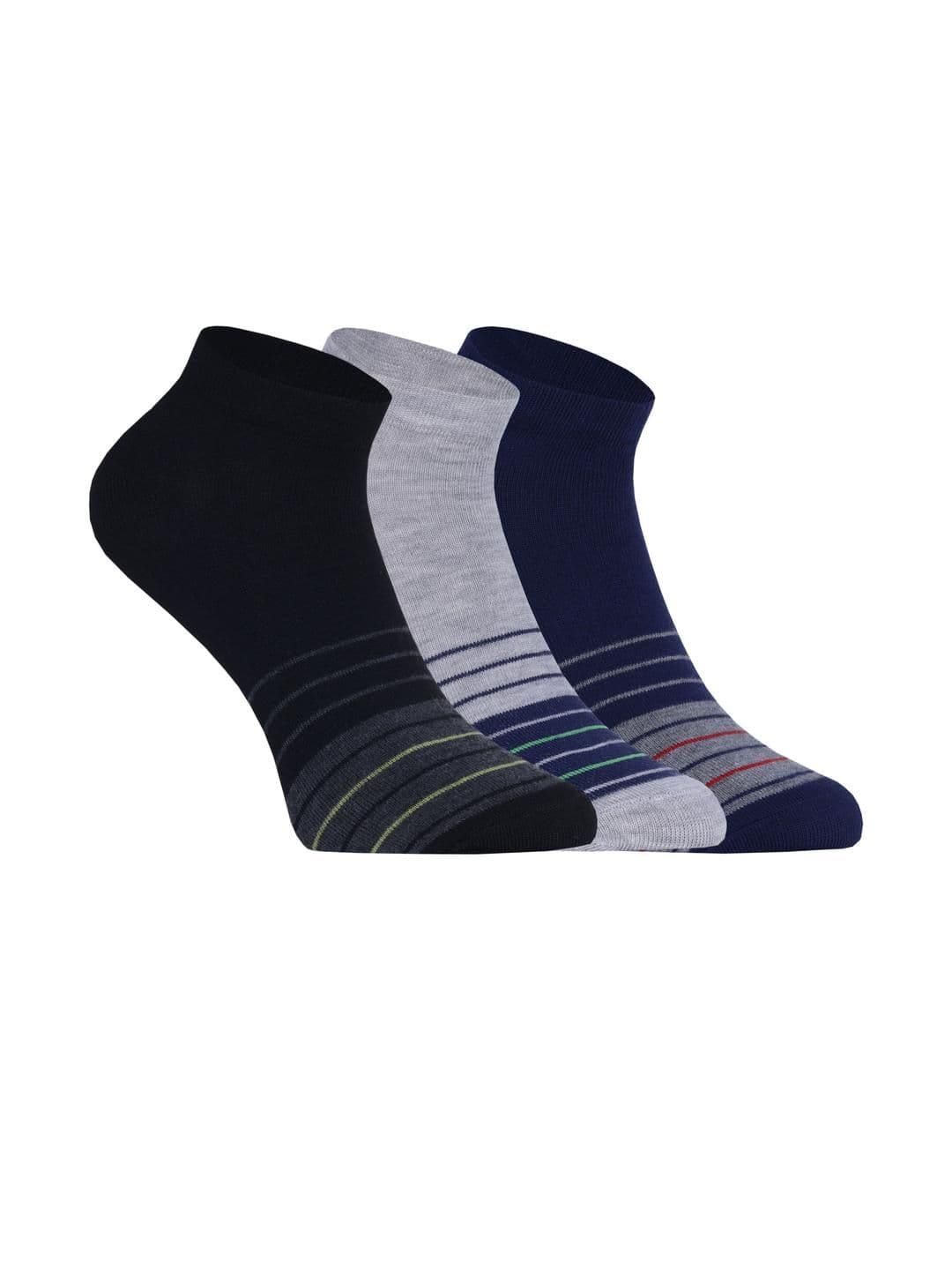 HEBTROCO Men Pack of 3 Cotton Ankle Length Socks - view 1