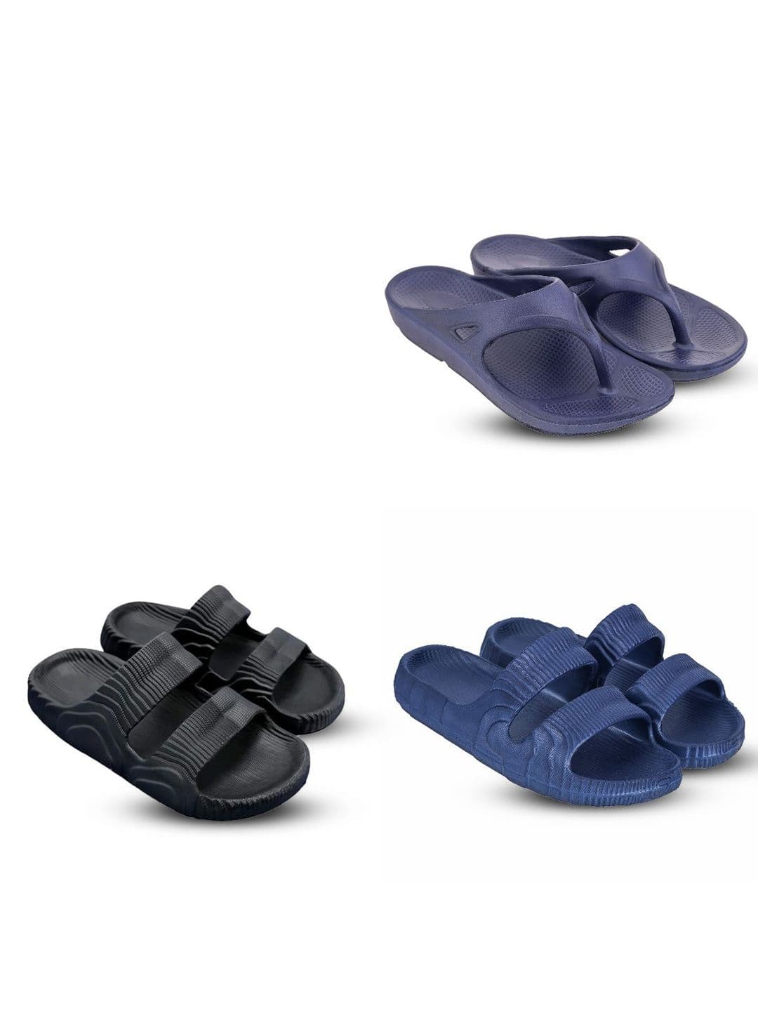 Feel alive Set Of 4 Ultra-Comfortable & Lightweight Thong Flip-Flops & Sliders - view 1