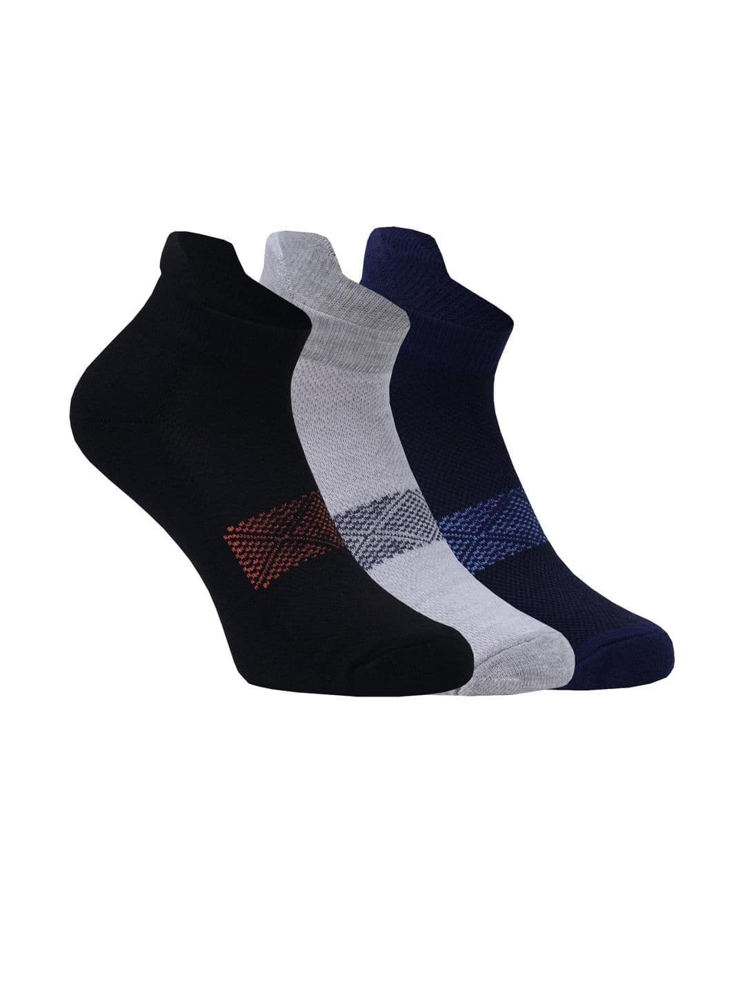 HEBTROCO Men Pack of 3 Cotton Ankle Length Socks - view 1