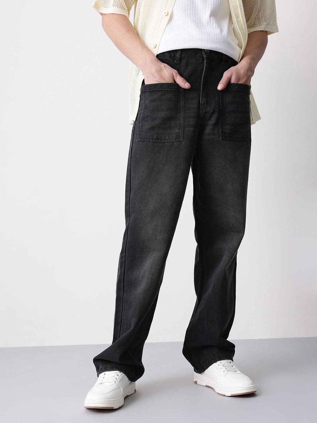 Mast & Harbour Men Relaxed Fit Mid-Rise Light Fade Jeans - view 1