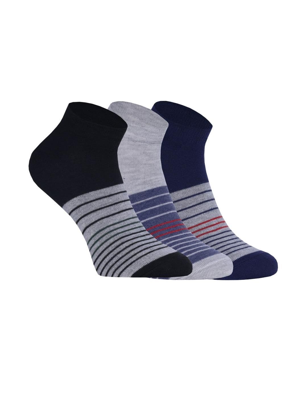 HEBTROCO Men Pack of 3 Cotton Ankle Length Socks - view 1