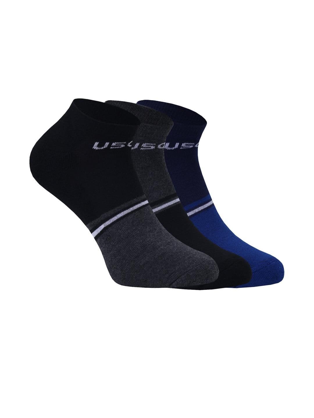 HEBTROCO Men Pack of 3 Cotton Ankle Length Socks - view 1