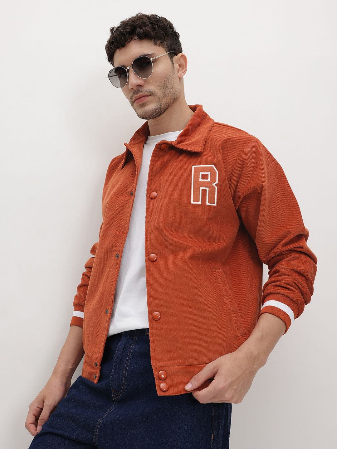 The Roadster Life Co. Corduroy Applique Varsity Jacket - view 1
