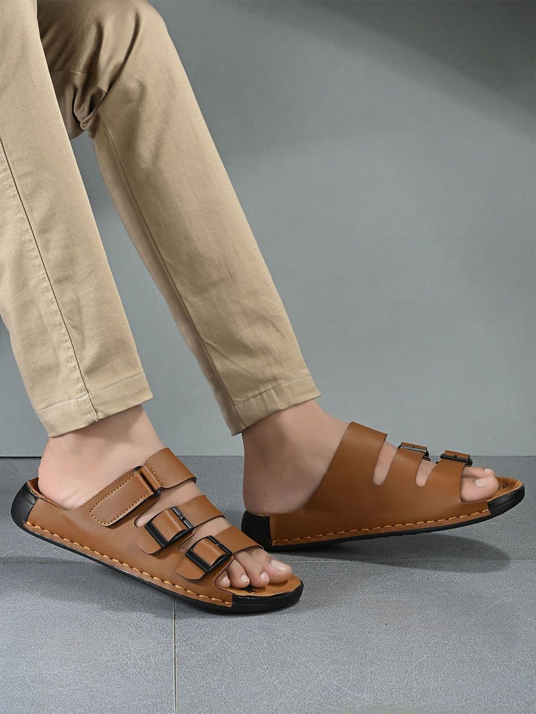 The Roadster Lifestyle Co Men Open-Toe Comfort Sandals with Buckle - view 1