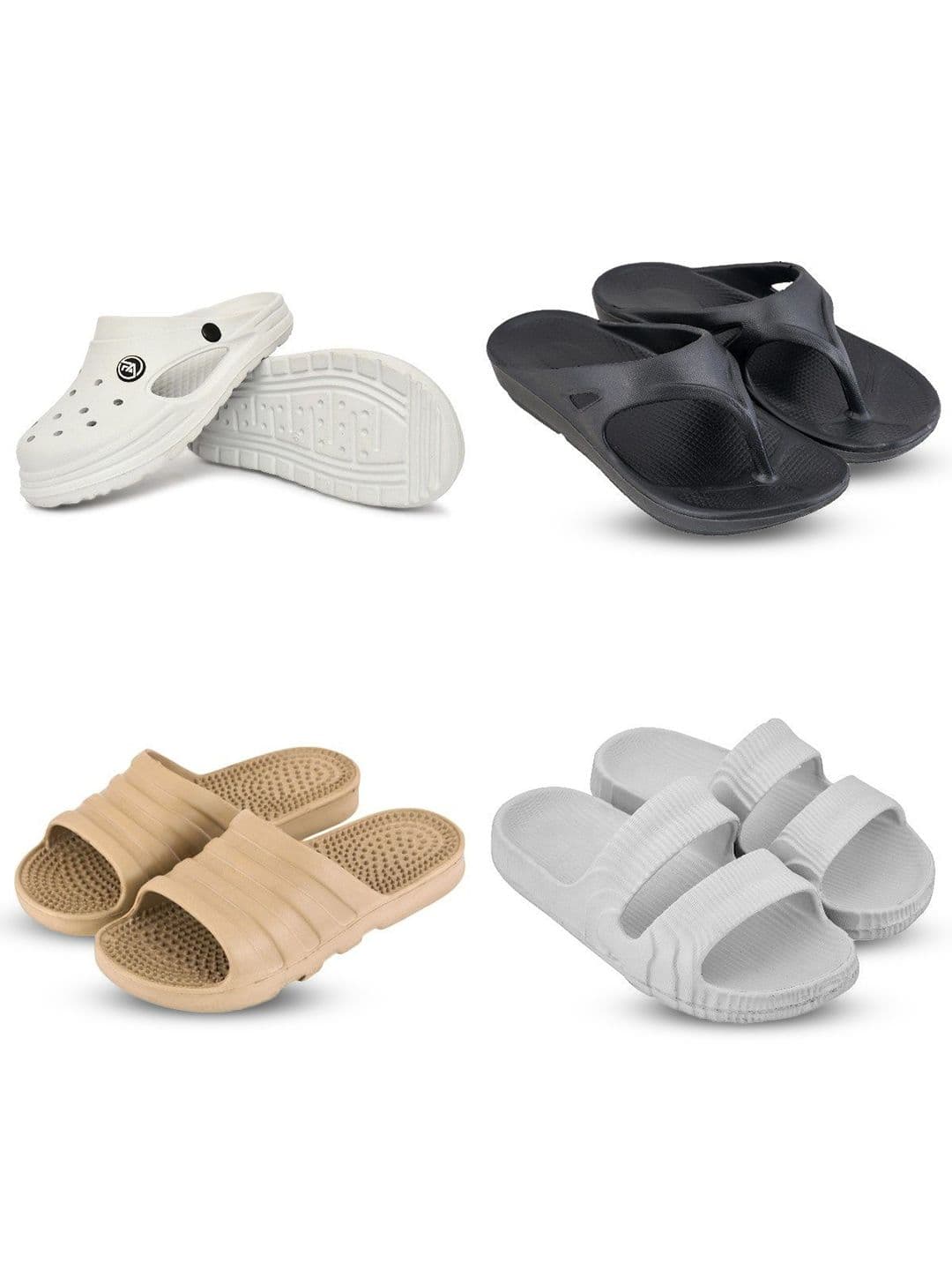 Feel alive Men Set of 4 Ultra-Comfortable, Lightweight EVA Flip Flops for Everyday Use - view 1