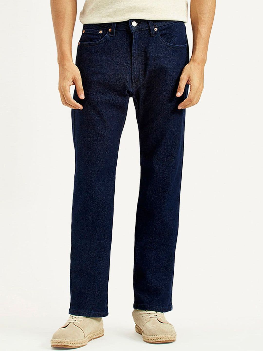 Levis Men Classic Straight Fit Mid-Rise Heavy Fade Stretchable Jeans - view 1