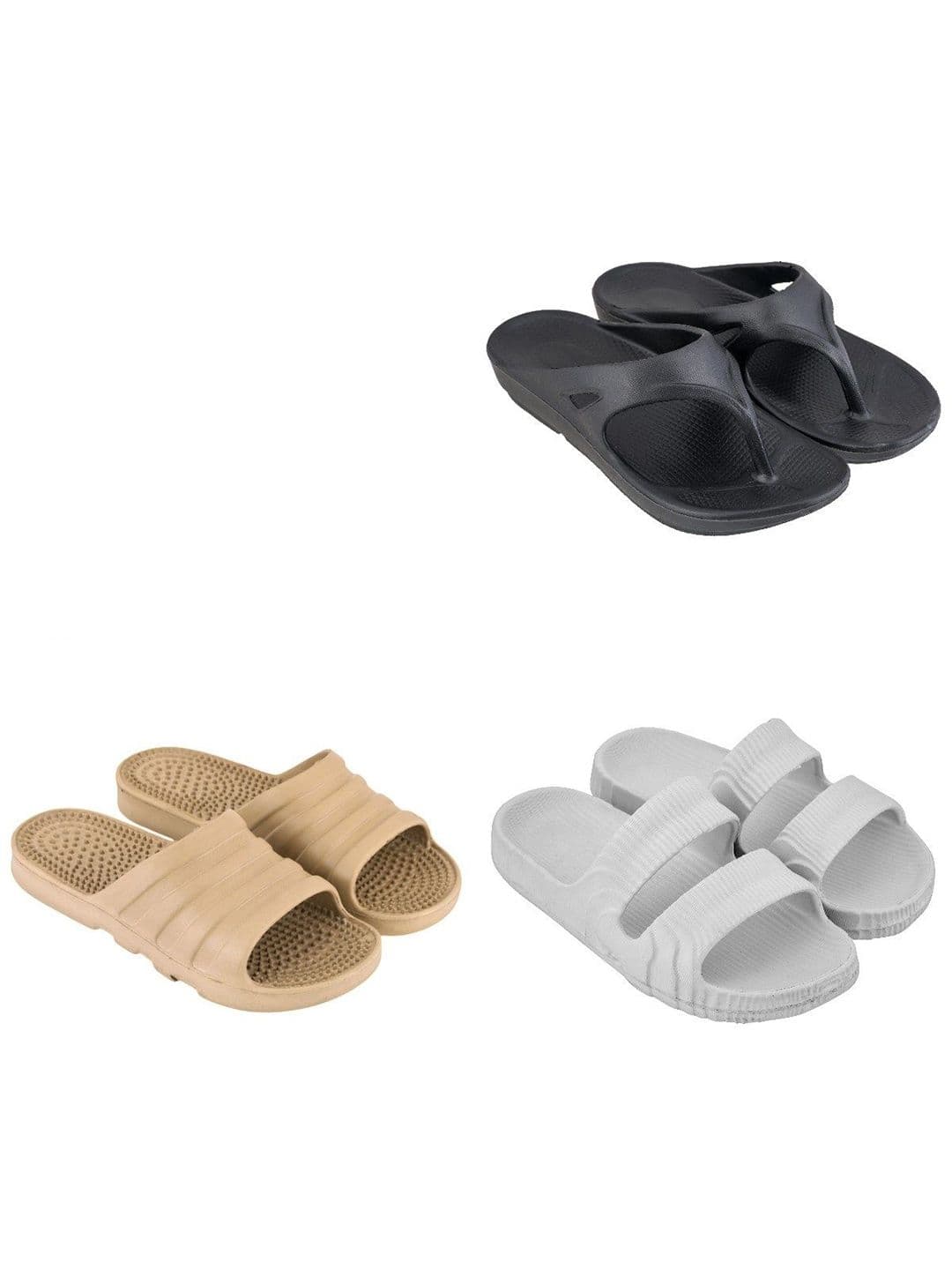 Feel alive Set Of 4 Men Ultra Comfortable Lightweight EVA Flip Flops - view 1