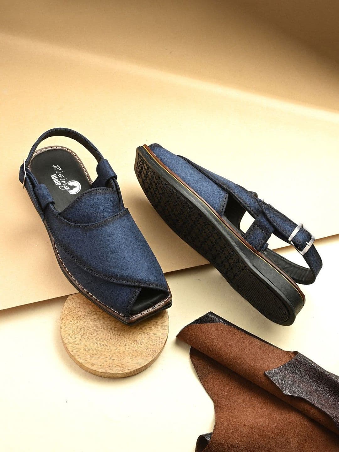 Rising Wolf Men Buckle Shoe-Style Ethnic Sandals - view 1