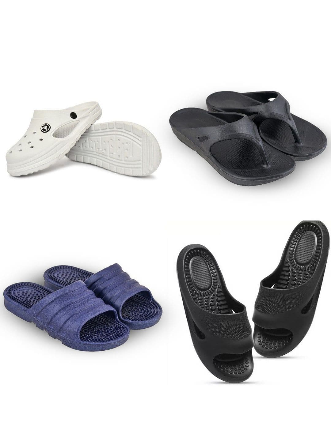 Feel alive Set Of 4 Men Ultra Comfortable Lightweight EVA Flip Flops - view 1