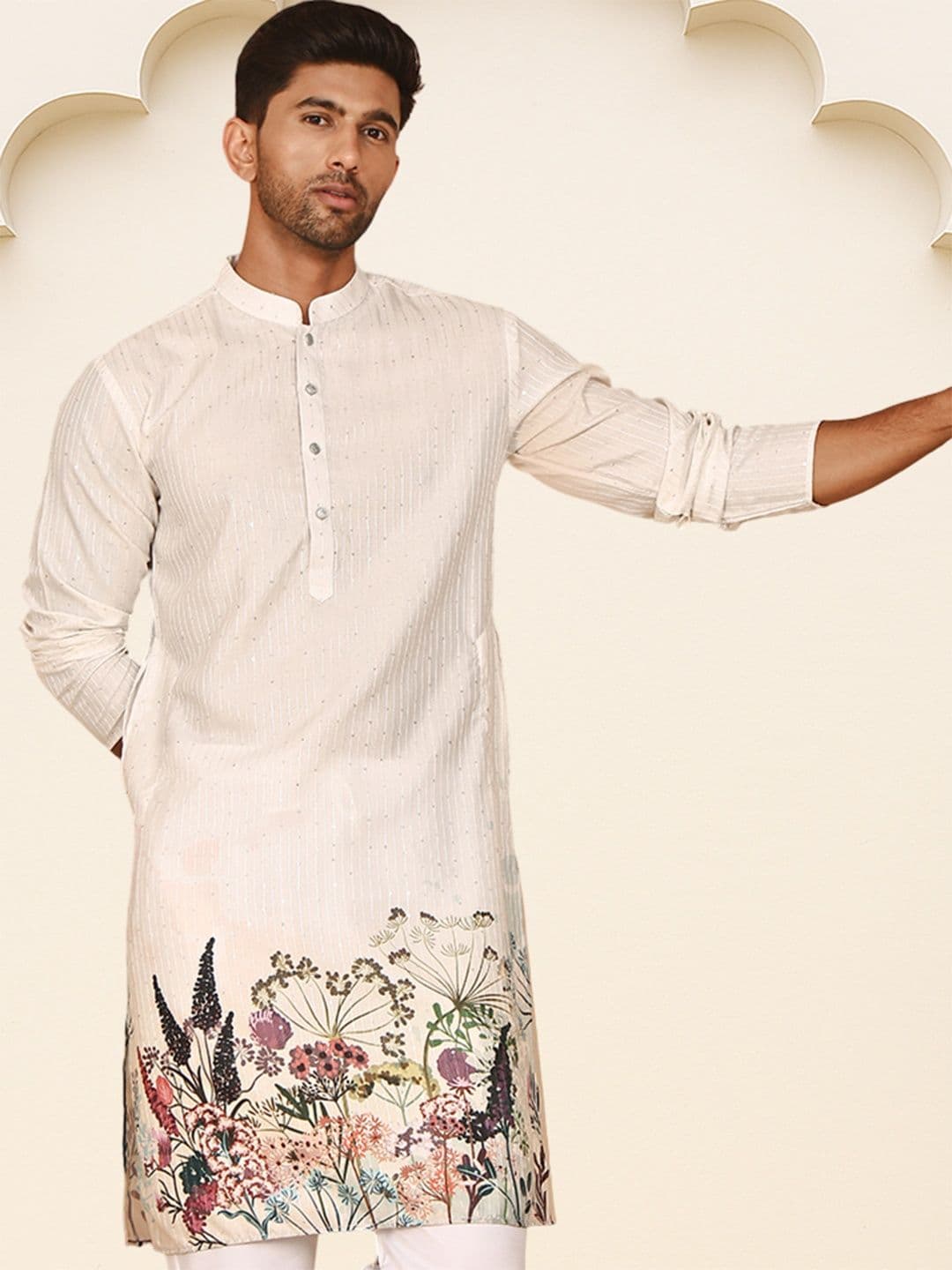 Anouk Men Cotton Straight Kurtas - view 1