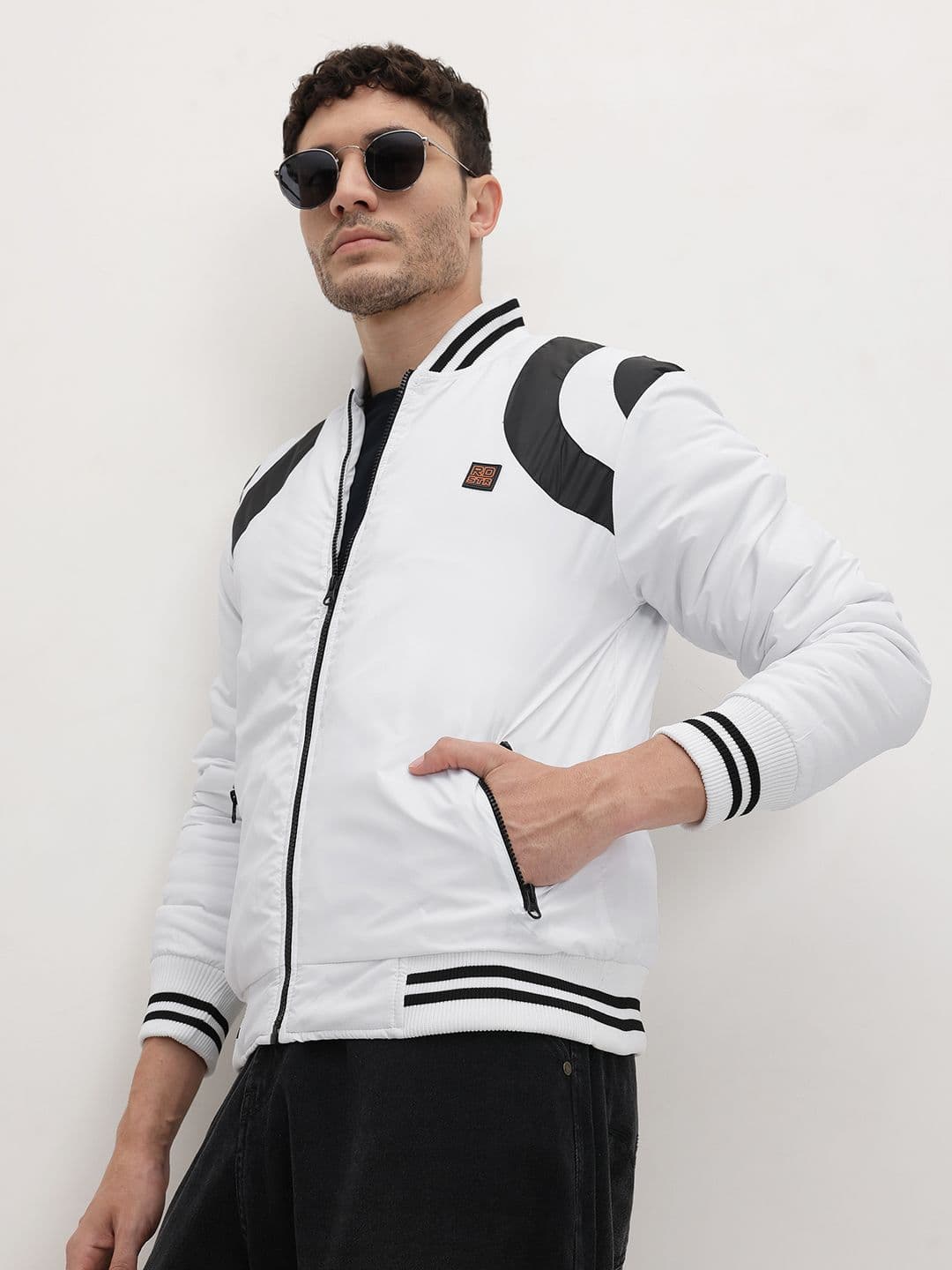 The Roadster Life Co. Contrast Panel Bomber Jacket - view 1