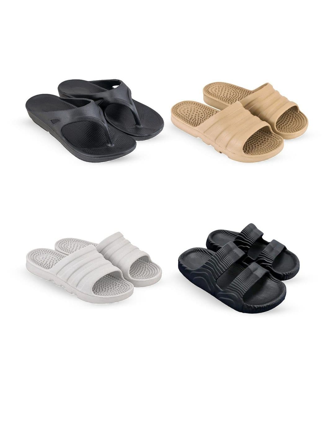 Feel alive Men Set of 4 Lightweight Flip Flops - view 1