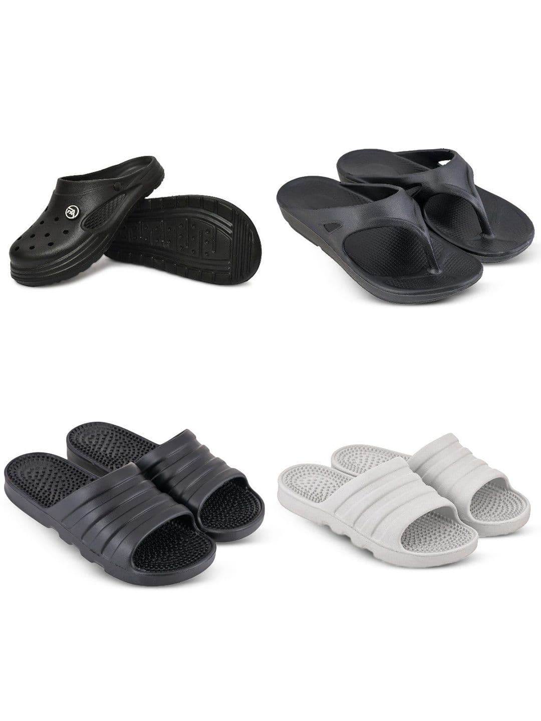Feel alive Set Of 4 Men Ultra Comfortable Lightweight EVA Flip Flops - view 1