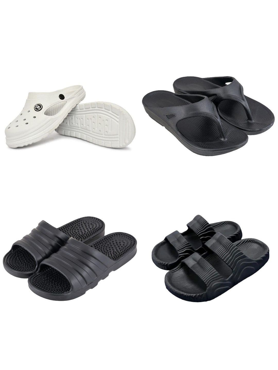 Feel alive Men Set Of 4 Lightweight Flip Flops - view 1