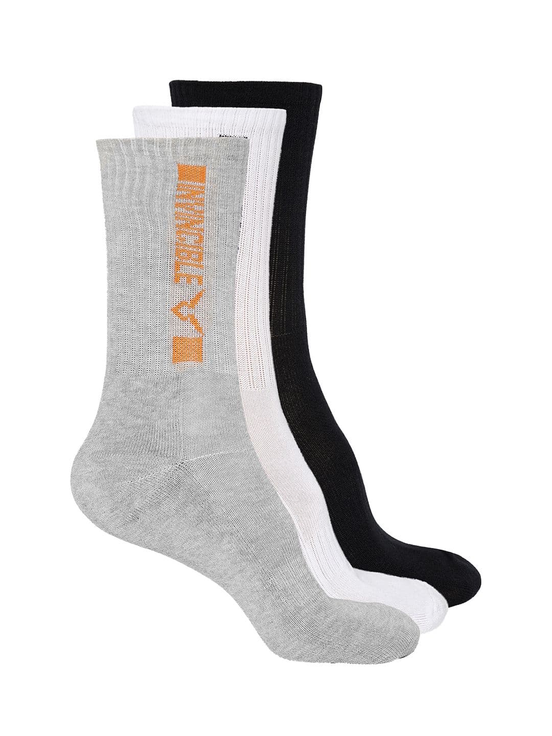 Invincible Unisex Set of 3 Patterned Calf Length Socks - view 1