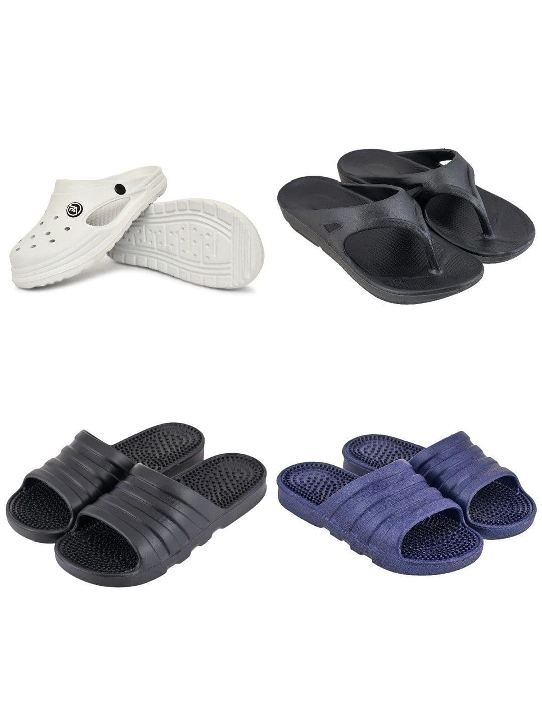 Feel alive Men Set of 4 Ultra-Comfortable Lightweight Flip Flops - view 1
