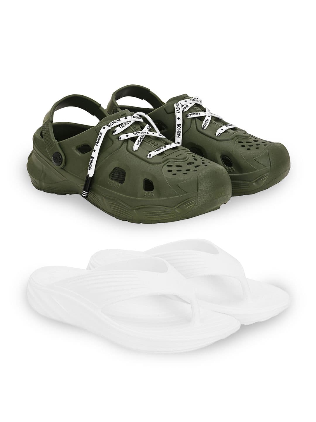 BIRDE Men Set Of 2 Clogs & Thongs Flip Flops - view 1