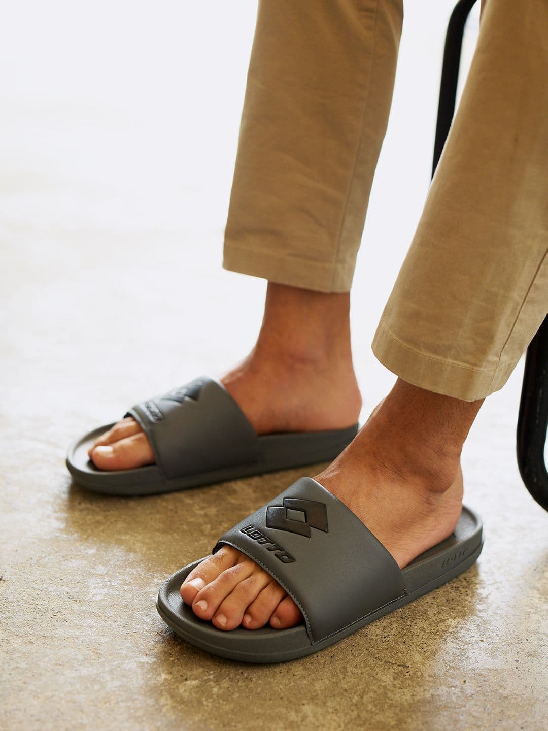 Lotto Men Enduro Grey Slides - view 1