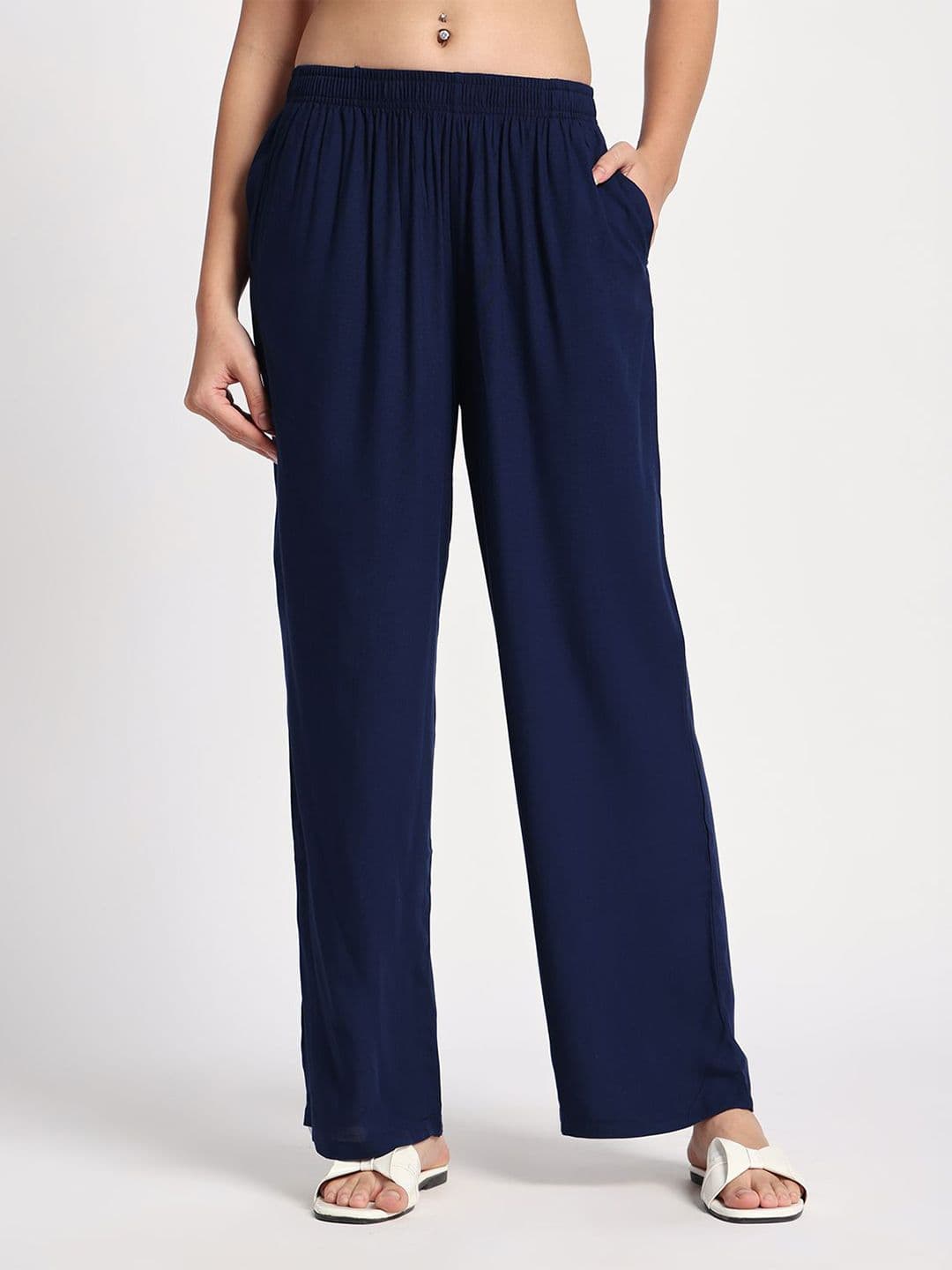Vivika Women Elasticated Palazzos - view 1