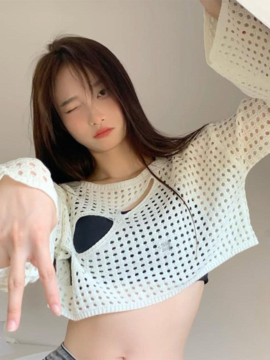 StyleCast Women Cotton Blouson Crop Top - view 1