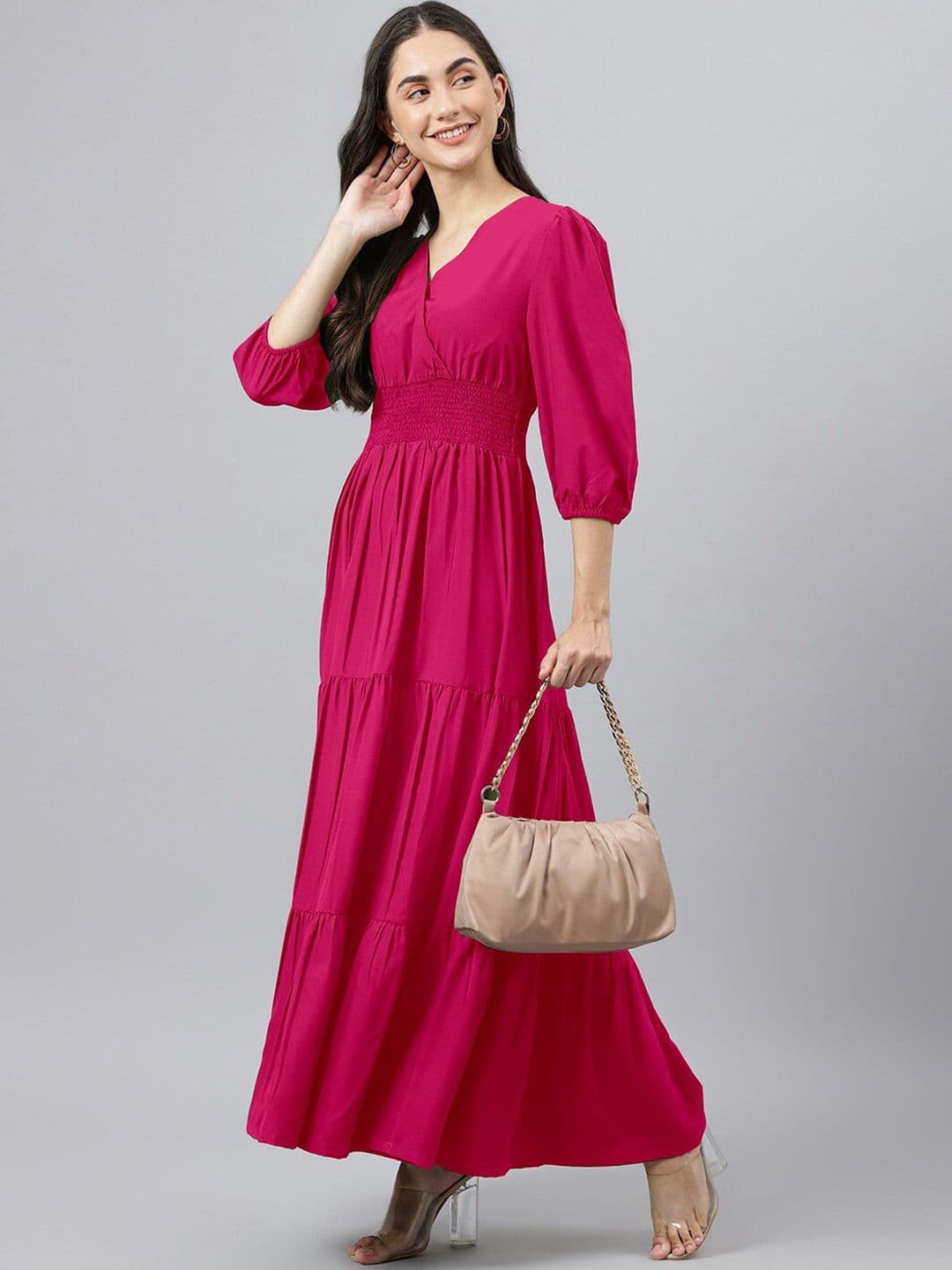 Krunal Raiyani Women Solid Daily Anarkali Kurta - view 1