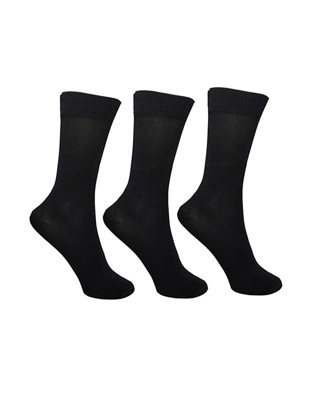 Akeeta Pack Of 3 Black Plain Full Length Socks - view 1