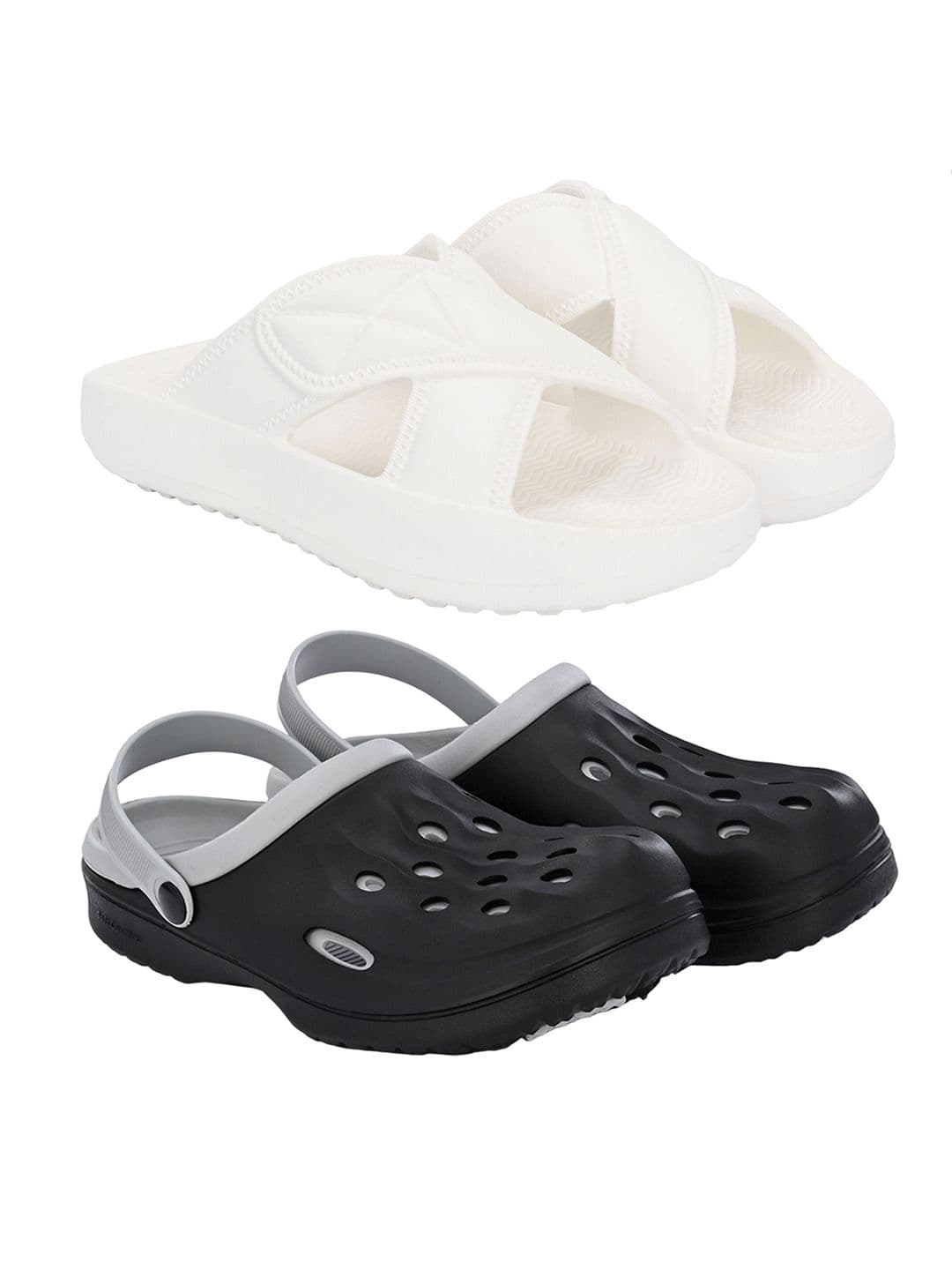 BIRDE Men Set Of 2 Perforations Clogs Flip Flops - view 1