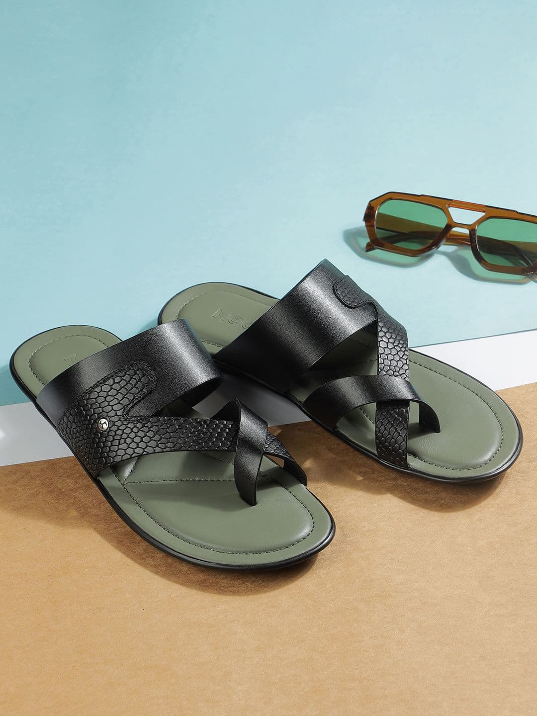 Mochi Men Leather Casual Comfort Sandals - view 1