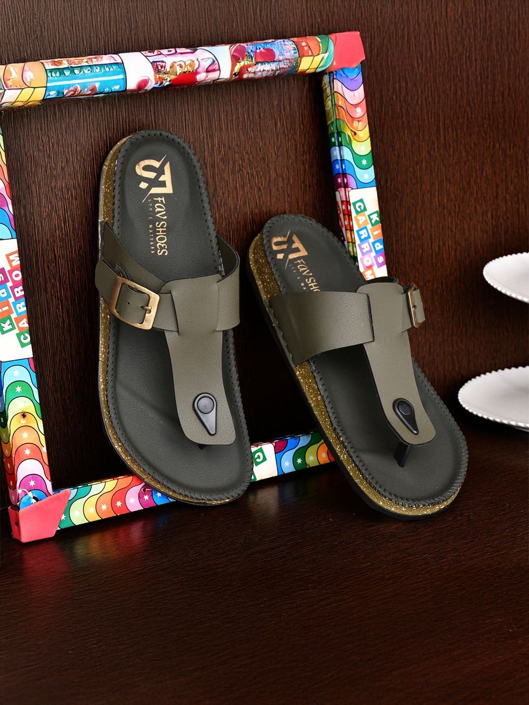 FAV SHOES Men Self Design Thong Flip-Flops - view 1