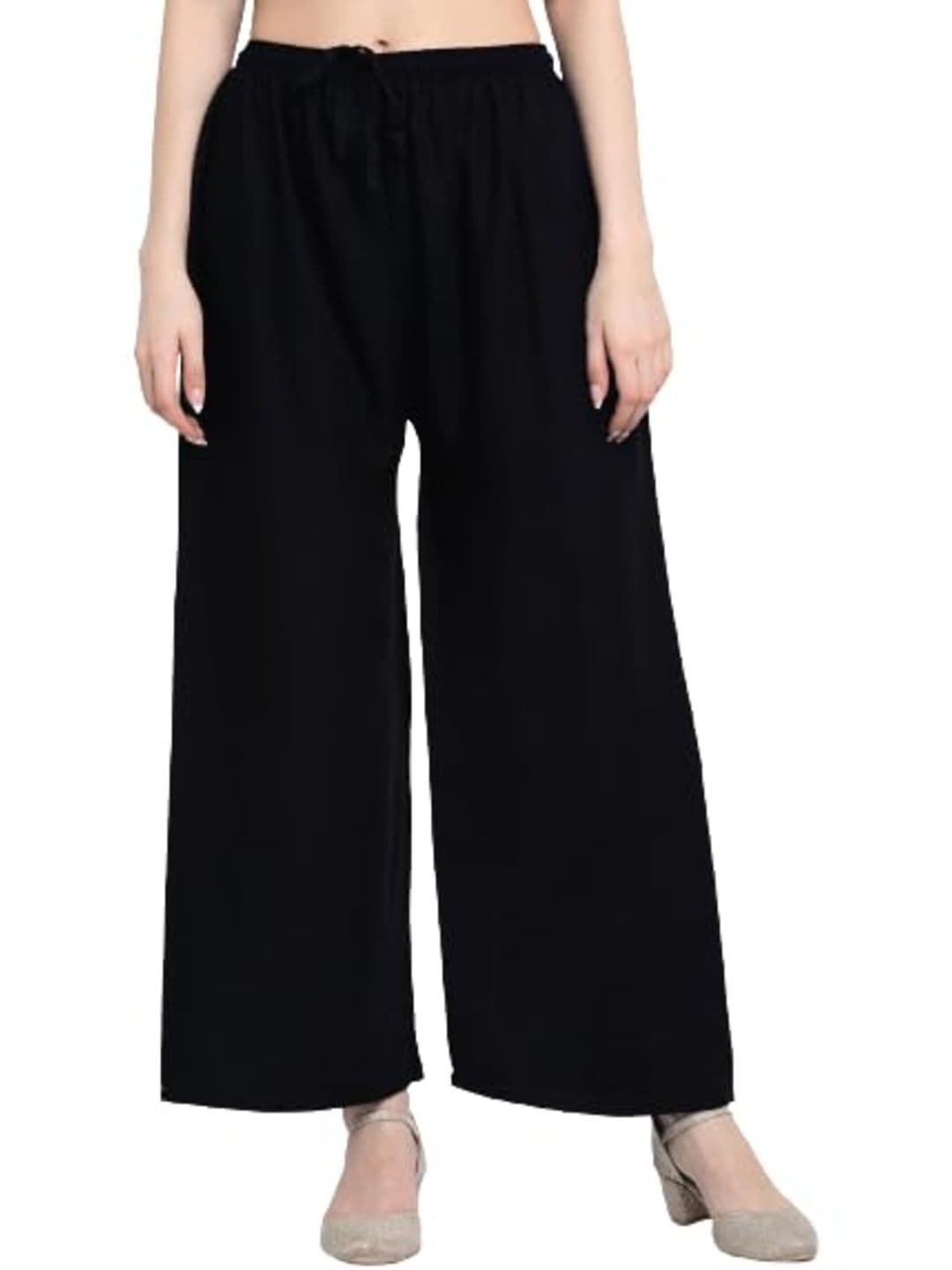 Aura Glam Pack of 2 Flared Palazzos - view 1