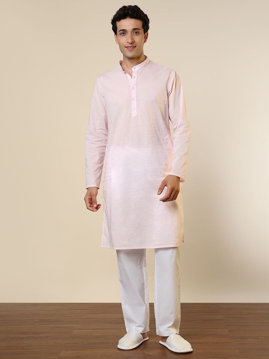 SleepZ by Raymond Men Chikankari Kurta - view 1