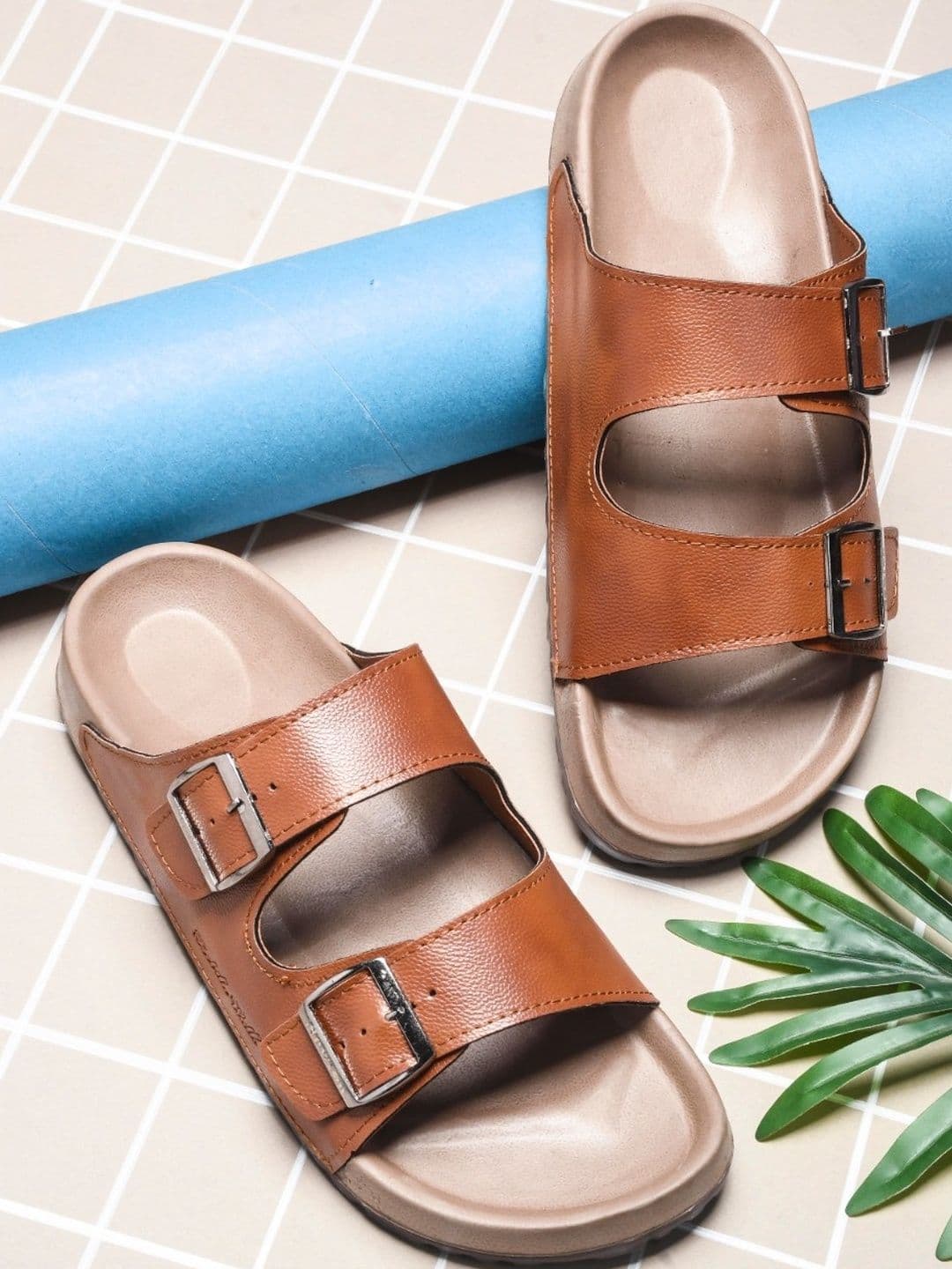 SHOELAMB Men Leather Slip-On Comfort Sandals - view 1