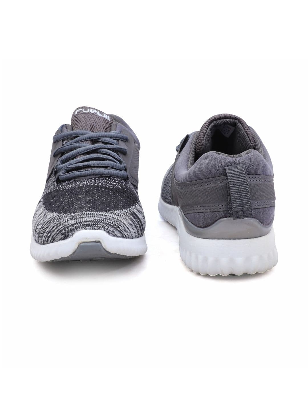 FUEL Men Grey Mesh Lace Up Running Shoes - view 1