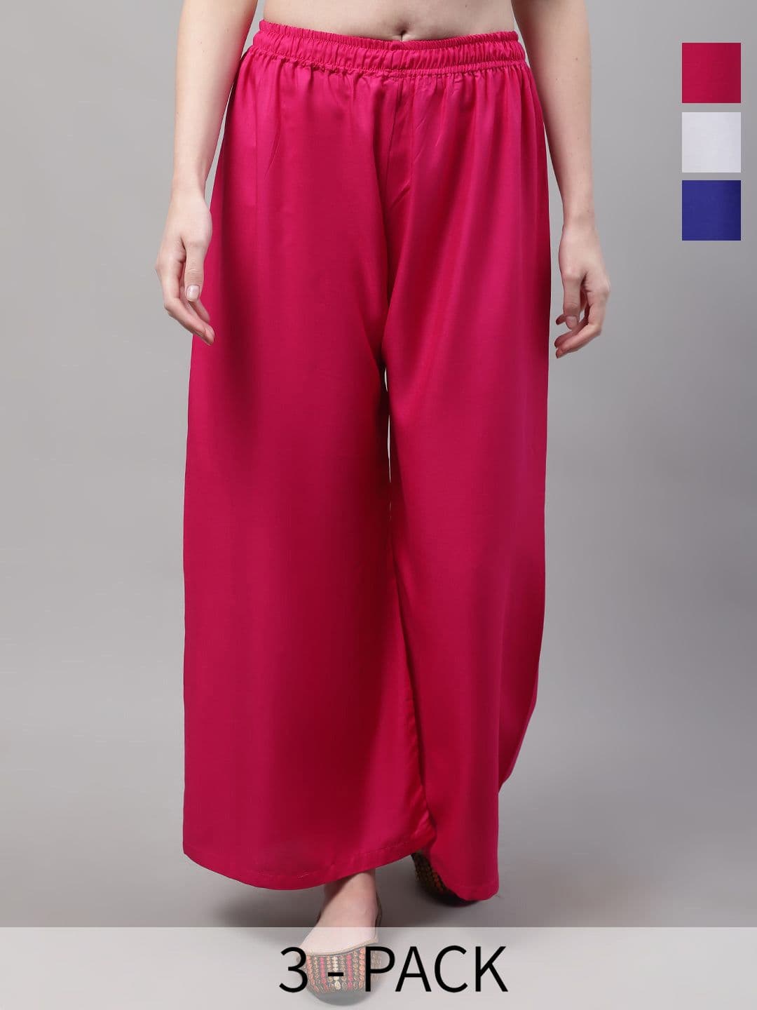 Valles365 by S.C. Women Pack of 3 Flared Ethnic Palazzos - view 1