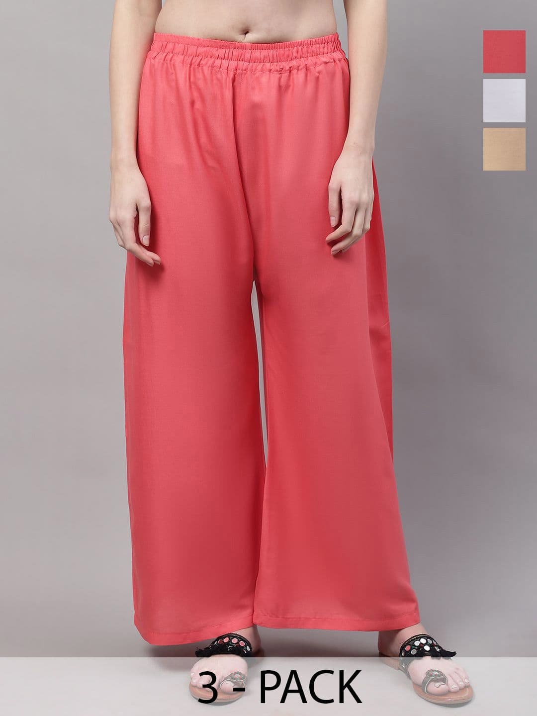 Valles365 by S.C. Women Set of 3 Flared Palazzos - view 1