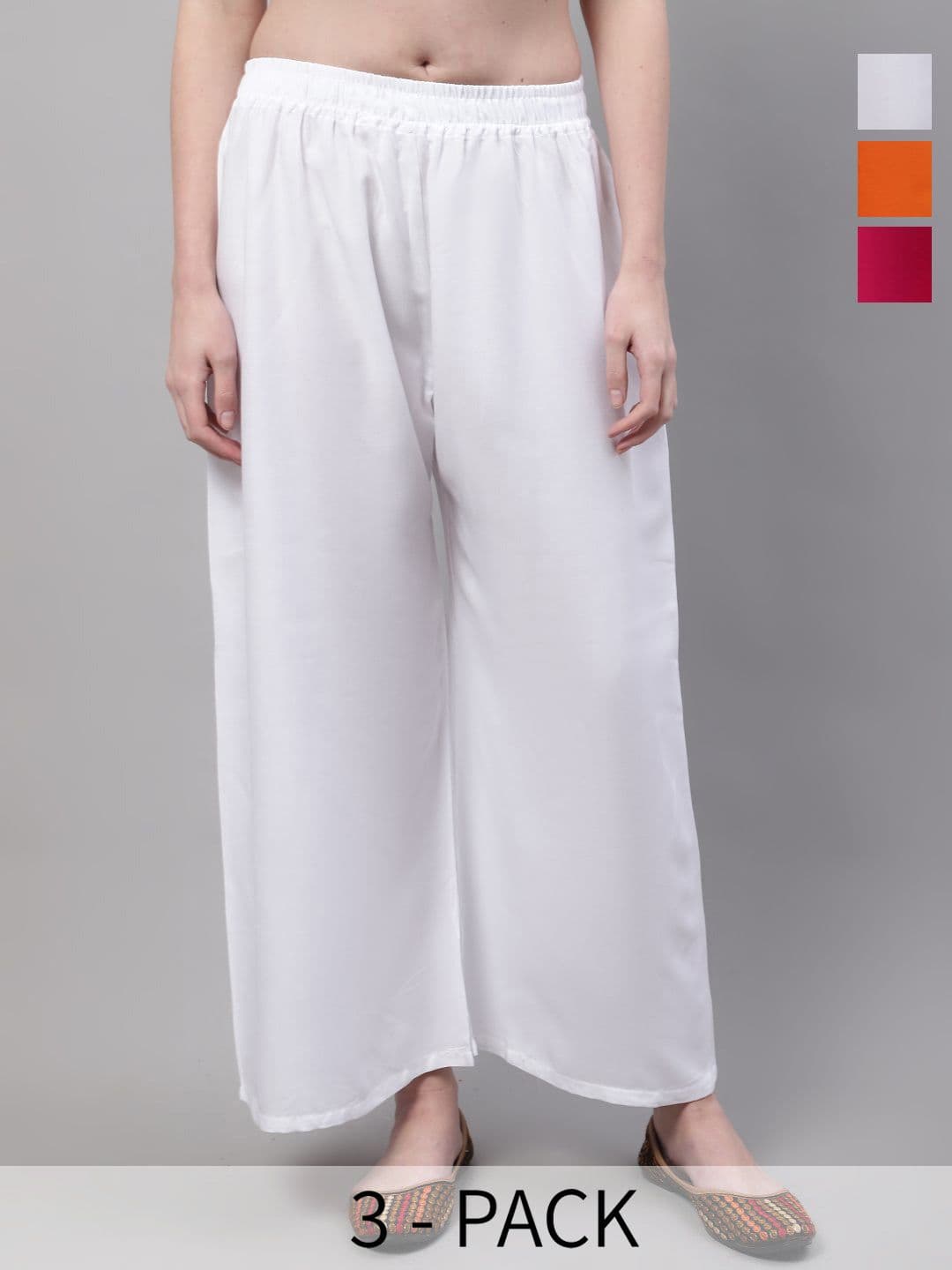 Valles365 by S.C. Women Pack Of 3 Flared Palazzos - view 1