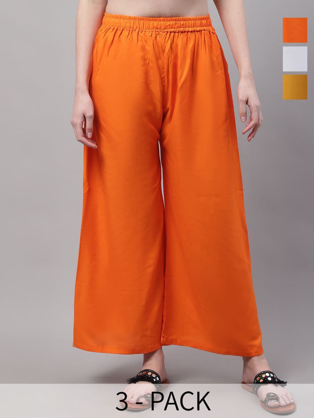 Valles365 by S.C. Women Set Of 3 Ethnic Flared Palazzos - view 1