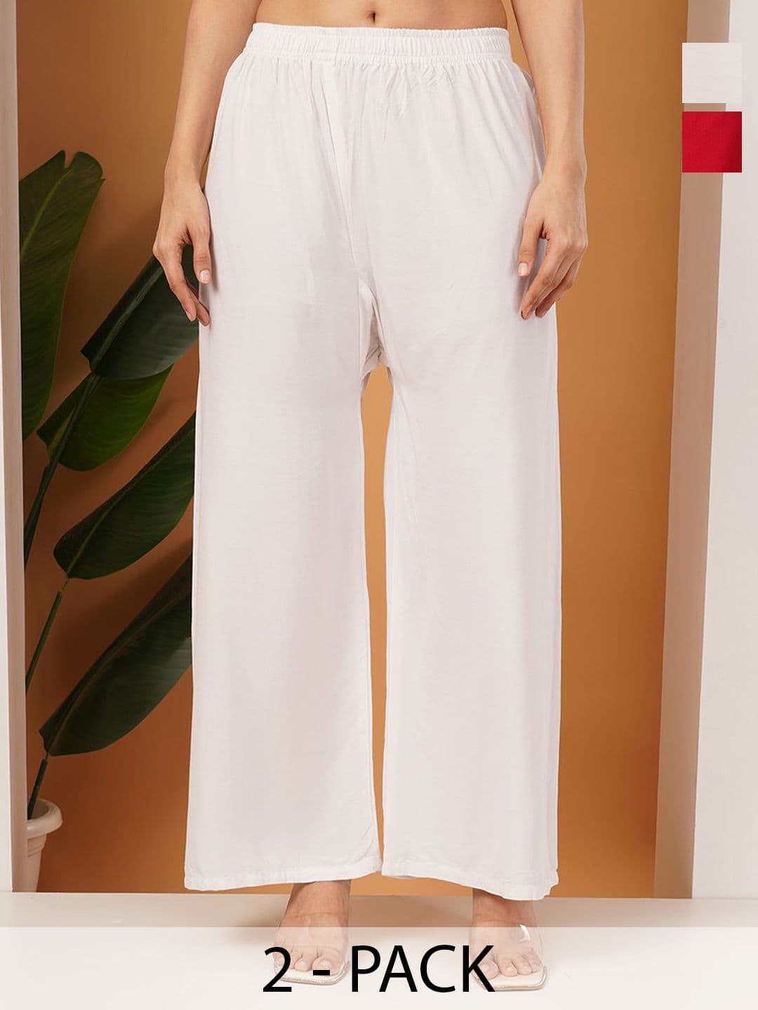 LEGITLOOKS Women Pack Of 2 Flared Palazzos - view 1