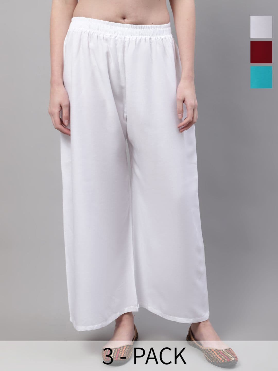 Valles365 by S.C. Women Pack Of 3 Flared Ethnic Palazzos - view 1