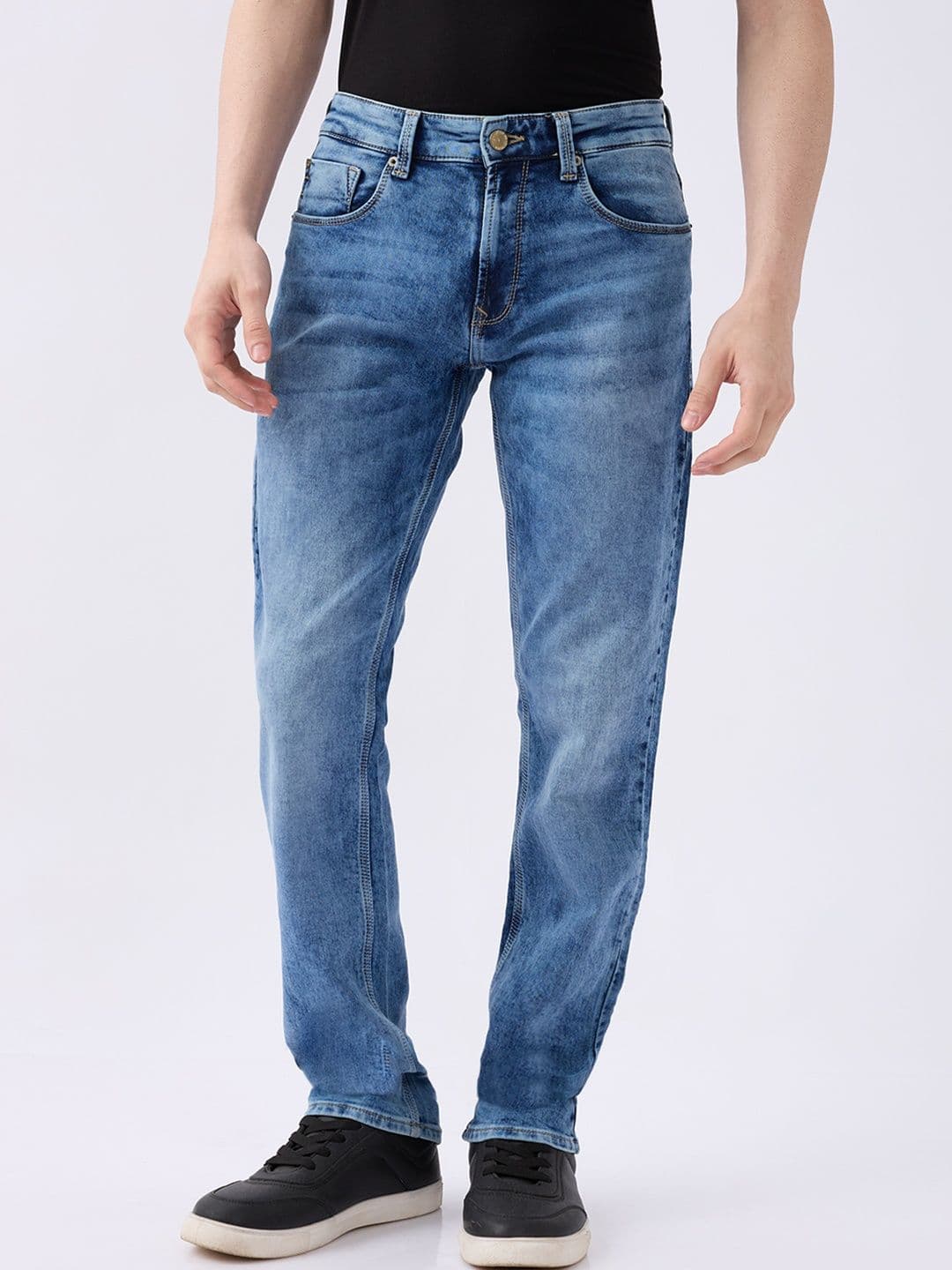 SPYKAR Men Relaxed Fit Mid-Rise Light Fade Jeans - view 1