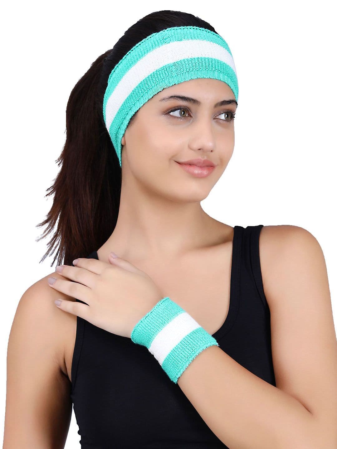 Bharatasya Unisex Self-Design Cotton Headband With Wristband - view 1