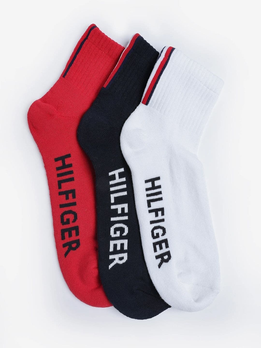 Tommy Hilfiger Men Pack Of 3 Patterned Cotton Calf Length Socks - view 1