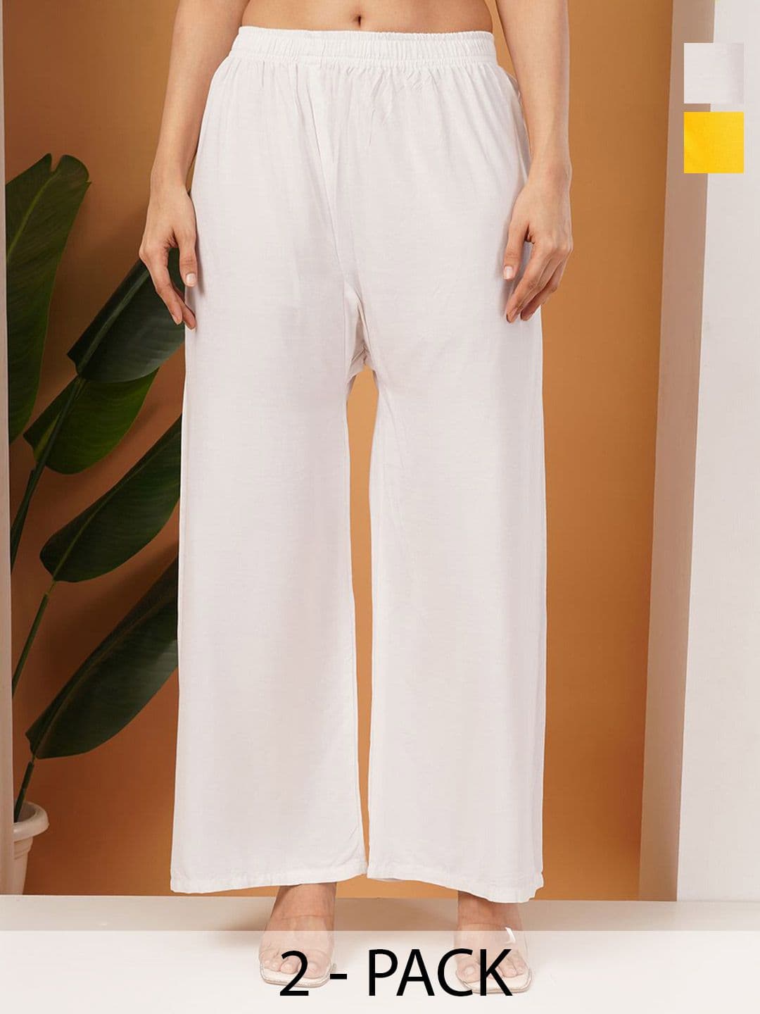 LEGITLOOKS Women Pack of 2 Flared Palazzos - view 1