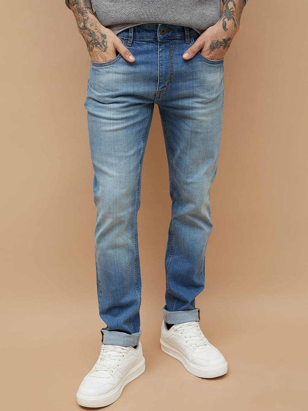 Forca by Lifestyle Men Tapered Fit Mid-Rise Heavy Fade Jeans - view 1