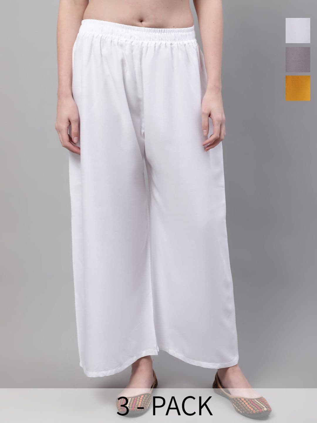 Valles365 by S.C. Women Set Of 3 Ethnic Flared Palazzos - view 1