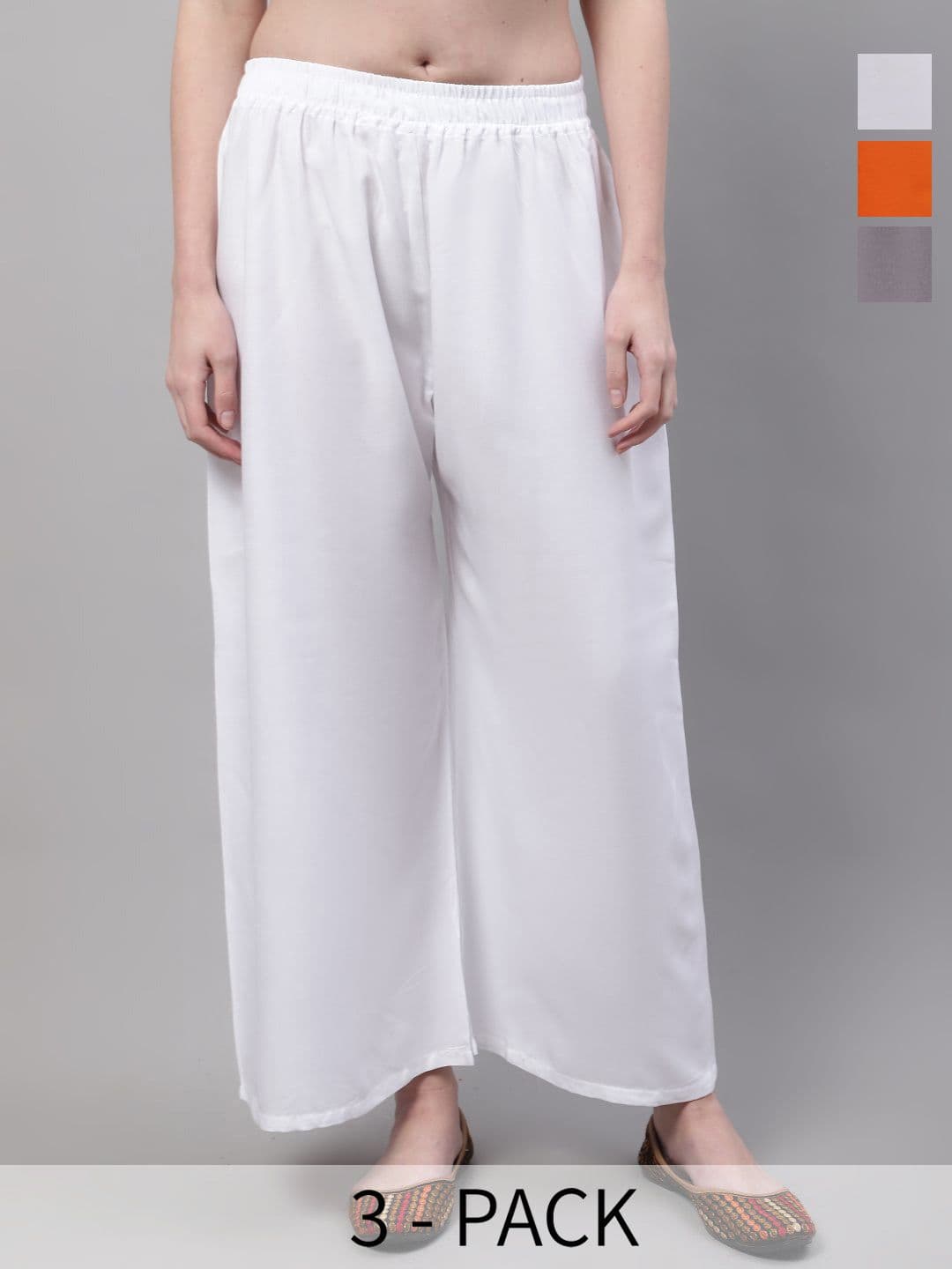 Valles365 by S.C. Women Pack of 3 Flared Palazzos - view 1