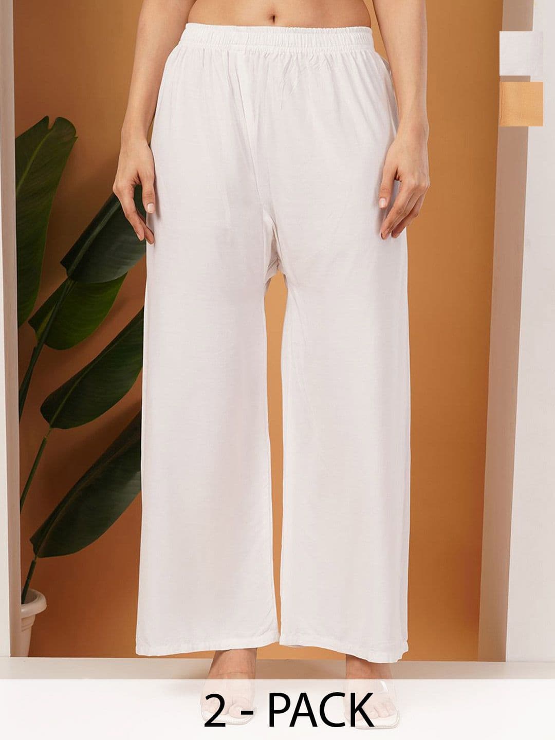 LEGITLOOKS Women Pack Of 2 Wide Leg Palazzos - view 1