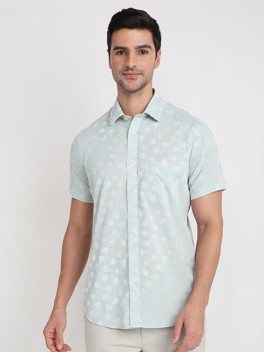 ColorPlus Men Comfort Fit Floral Printed Spread Collar Cotton Casual Shirt - view 1
